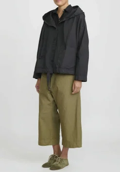 Album di Famiglia Album Di Famigia Cotton Hooded Cc Jacket In Charcoal Grey