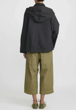 Album di Famiglia Album Di Famigia Cotton Hooded Cc Jacket In Charcoal Grey