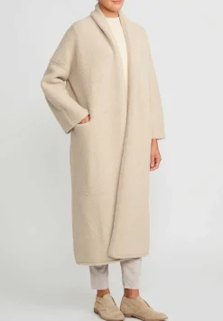 Lauren Manoogian Alpaca Long Shawl Cardigan In Antique Natural