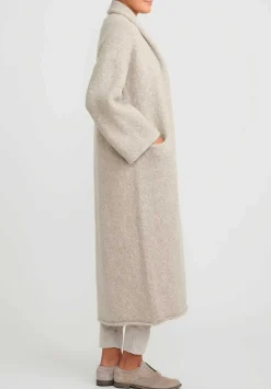 Lauren Manoogian Alpaca Long Shawl Cardigan In Pebble Grey