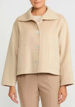 Nanna Pause Baby Camel Hair Short Enid Jacket In Beige