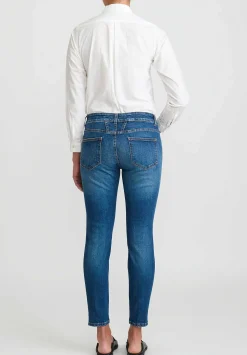 Closed Baker Cropped Cotton Denim Jeans In Dark Blue
