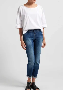 Closed Baker'' Cropped Narrow Jeans In Mid Blue