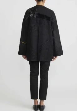 By Walid Beaded And Embroidered Silk Victorian Jackie Jacket In Black