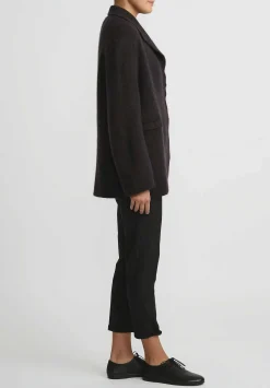 Boboutic Cashmere & Silk Knit Jacket In Ebano Brown