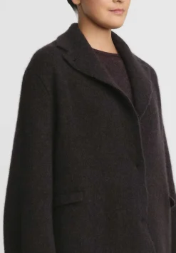 Boboutic Cashmere & Silk Knit Jacket In Ebano Brown