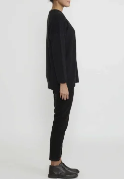 Kaval Cashmere And Sable Crewneck Sweater In Charcoal Grey