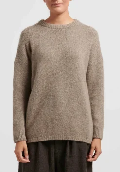 Kaval Cashmere And Sable Loose Knit Sweater In Natural