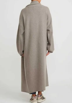 Frenckenberger Cashmere Big Cardigan Coat In Mole Grey