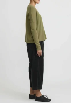 Album di Famiglia Cashmere Cardigan In Olive Green