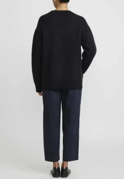 Jil Sander Cashmere Crewneck Sweater In Black