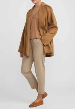 Nanna Pause Cashmere Davos Secret Wrap Jacket In Deer Brown