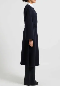 The Row Cashmere ''Delores'' Coat In Dark Navy