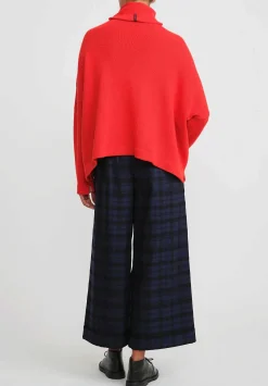 Daniela Gregis Cashmere Dolcevita Classic Turtleneck Sweater In Orange Red