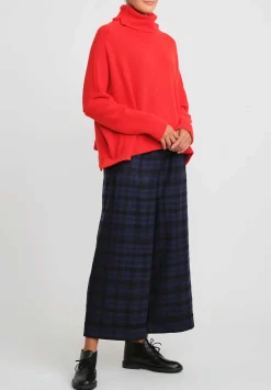 Daniela Gregis Cashmere Dolcevita Classic Turtleneck Sweater In Orange Red