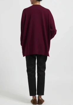 Hania New York Cashmere Marley Crewneck Sweater In Pompeii Red
