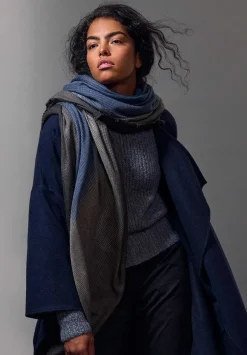 Alonpi Cashmere Open Front Coat In Navy