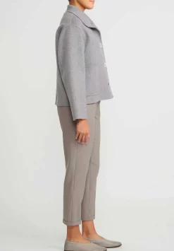 Nanna Pause Cashmere Short Enid Jacket In Grey Melange