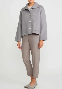Nanna Pause Cashmere Short Enid Jacket In Grey Melange