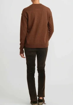 Uma Wang Cashmere Slit V-Neck Sweater In Mustard Brown