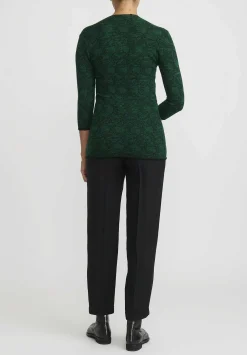 Lainey Keogh Cashmere V-Neck Sweater In Emerald Green
