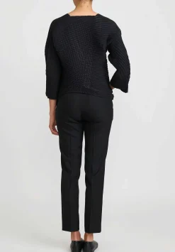 Issey Miyake Concretion Pleats Cardigan In Black