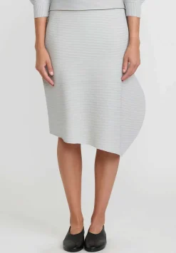 Issey Miyake Concretion Pleats Skirt In Light Grey