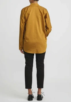 Jan-Jan Van Essche Cotton & Silk Chambray Shirt In Gold