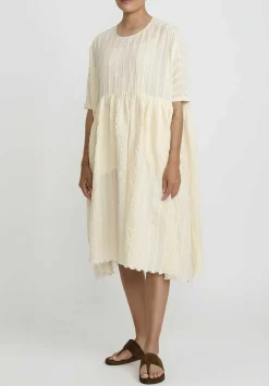 Uma Wang Cotton Agnus Parados Dress In Off White