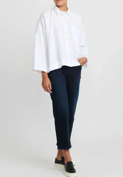 Péro Cotton Button Down Shirt In White