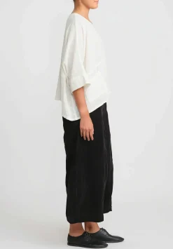 Gilda Midani Cotton Corduroy Egg Pants In Black