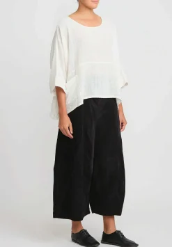 Gilda Midani Cotton Corduroy Egg Pants In Black