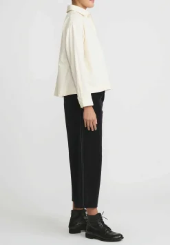 A Tentative Atelier Cotton Corduroy Roll Up Pants In Black