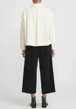 A Tentative Atelier Cotton Corduroy Roll Up Pants In Black