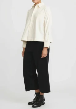 A Tentative Atelier Cotton Corduroy Roll Up Pants In Black
