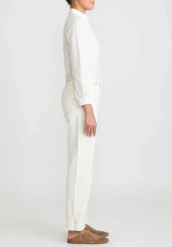 Closed Cotton Denim Briston Relaxed-Fit Jean In Creme Off White