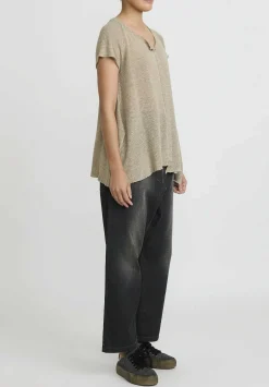 Rundholz Cotton Denim Dropcrotch Pants In Faded Black