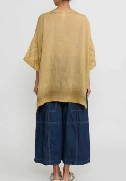 Gilda Midani Cotton Denim Egg Pants In Blue
