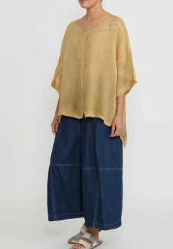 Gilda Midani Cotton Denim Egg Pants In Blue