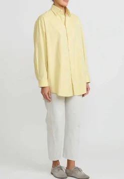 Lemaire Cotton Denim ''Twisted'' Pants In Snow Grey