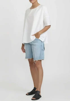 Closed Cotton Distressed Naina Denim Shorts In Light Blue