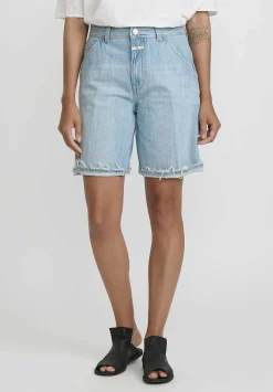 Closed Cotton Distressed Naina Denim Shorts In Light Blue