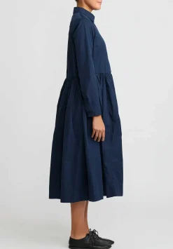 Casey Casey Cotton Heylayanue Dress In Navy Blue
