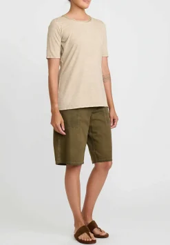 Uma Wang Cotton Joe Shorts In Army Green