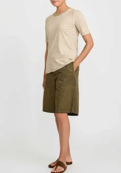 Uma Wang Cotton Joe Shorts In Army Green