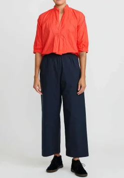 Daniela Gregis Cotton Pigiama Fondo Stretto Pants In Blue