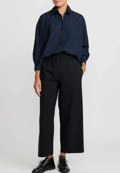 Daniela Gregis Cotton Pigiama Fondo Stretto Pants In Nero Black