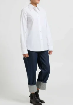 Jil Sander Cotton Poplin Shirt In White