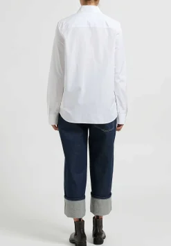 Jil Sander Cotton Poplin Shirt In White