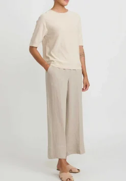 Antonelli Cotton Short Sleeve Platone Sweater In Off White Natural